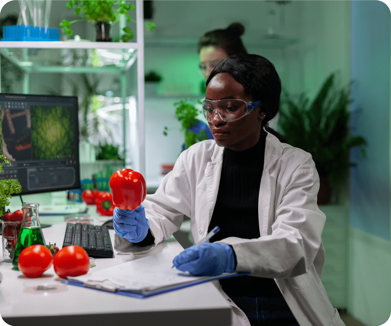 woman in a laboratory